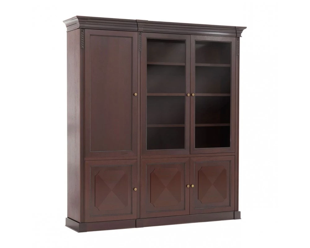 Шкаф 2 дер. двери и комб. L216 215,6x50x234 Doge Орех танганьика