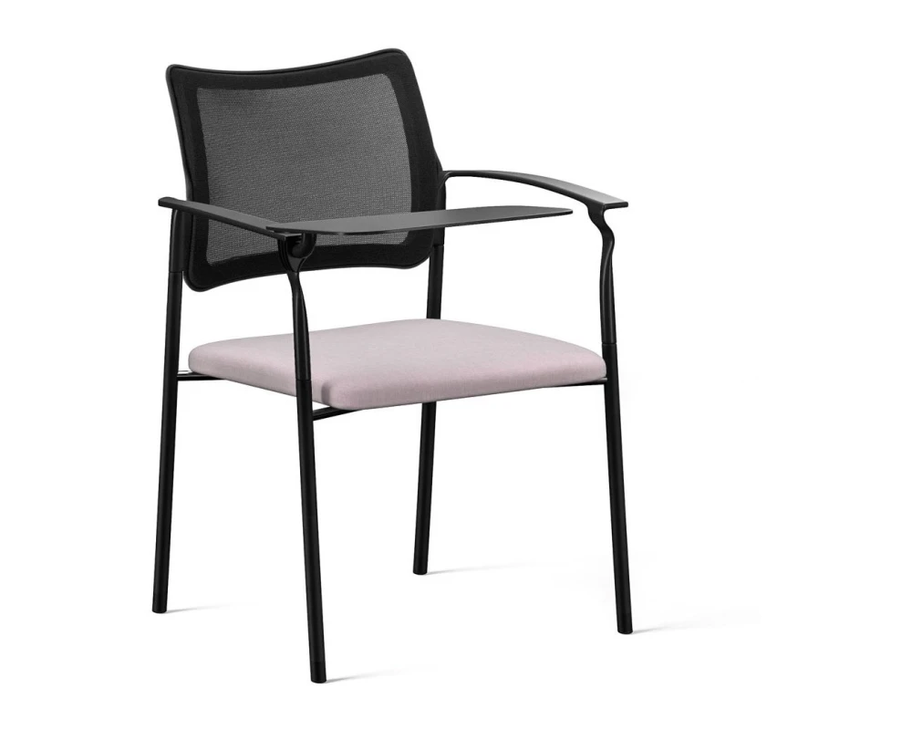 Кресло Pinko Mesh Black со столиком на опорах Сетка/Ткань, Черный/Серый