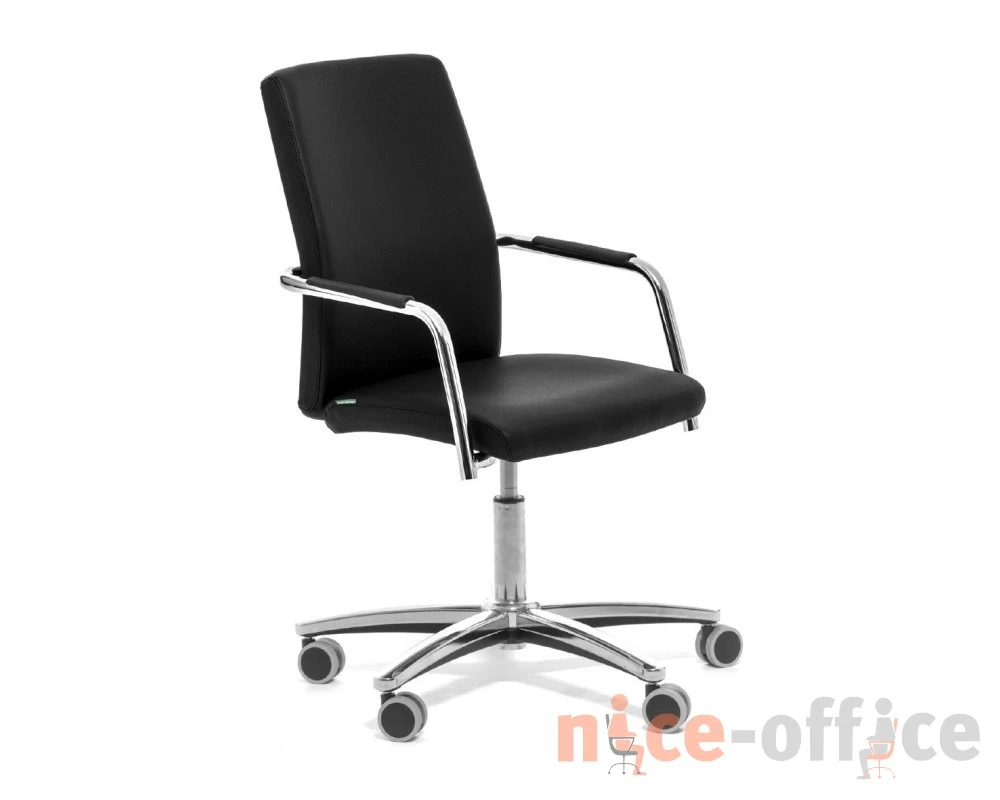 Кресло Well Seat на крестовине Экокожа, Черный