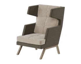 Кресло высокое с декором из пуговиц Алдо / Aldo images