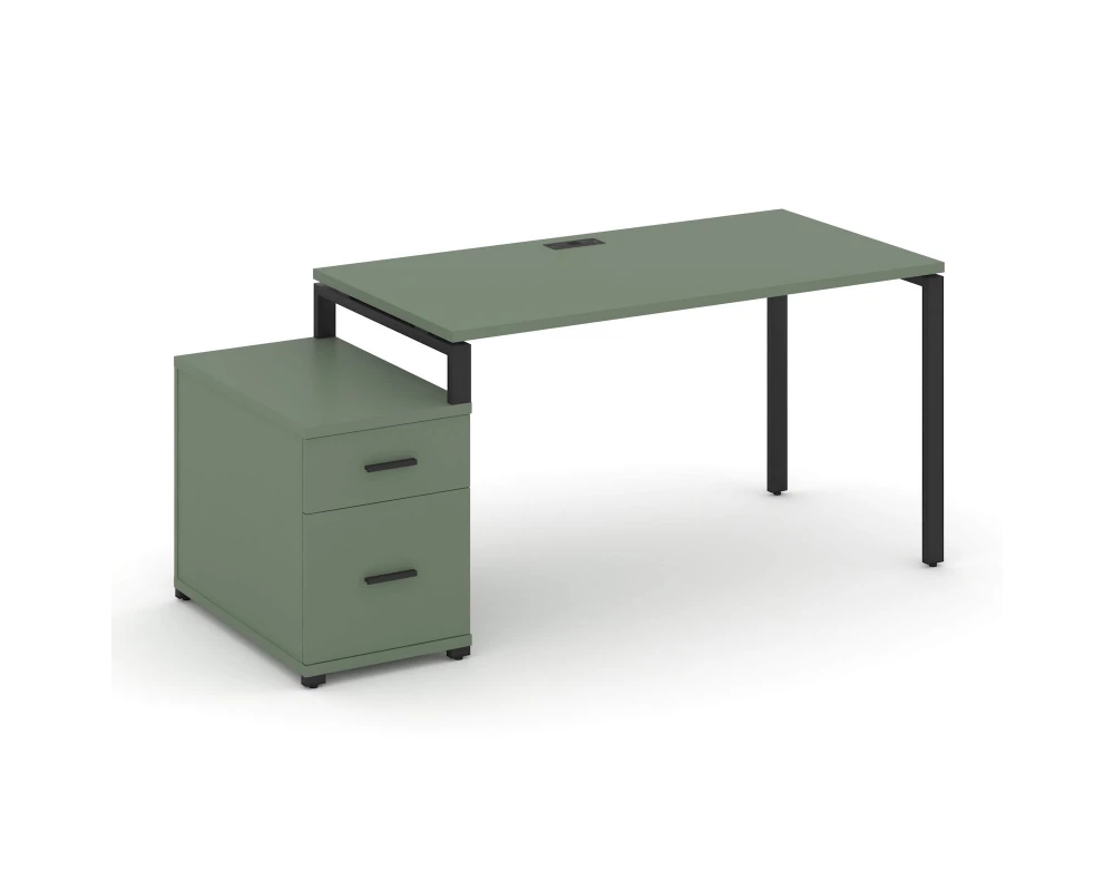 Стол письменный с 1 опорной тумбой CN.SP-306 B 1180/1546x720x750 Concept