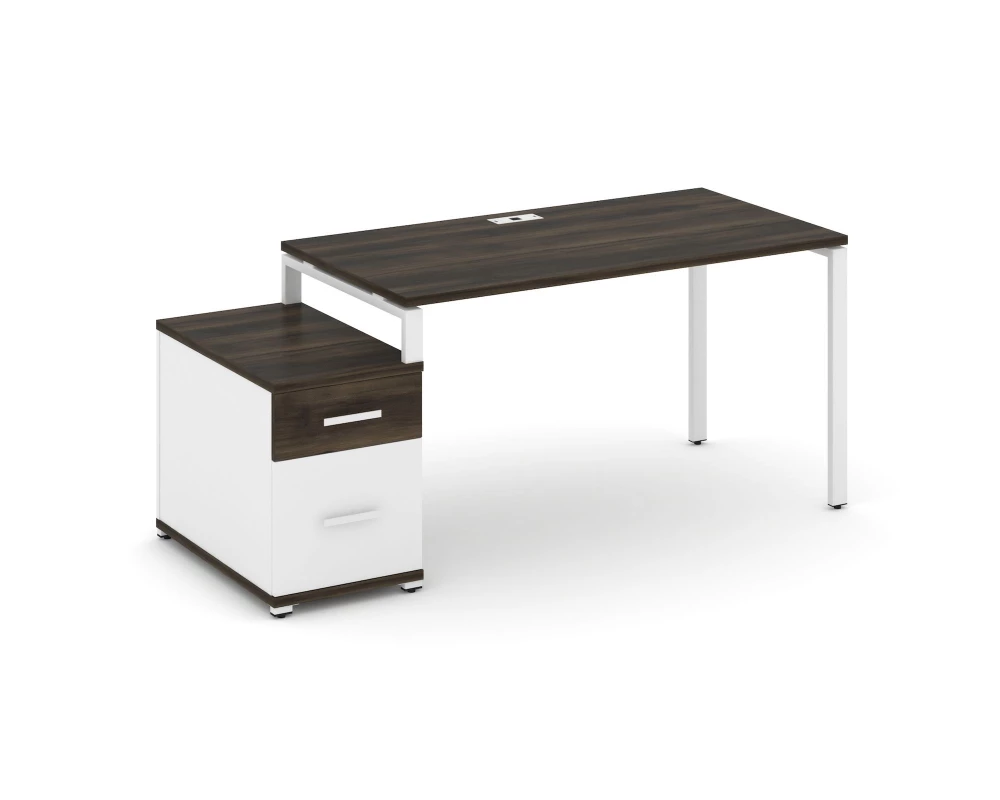 Стол письменный с 1 опорной тумбой CN.SP-307 W 1380/1746x720x750 Concept