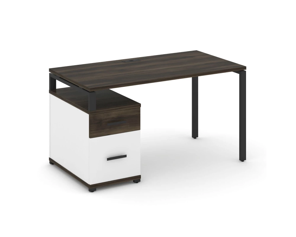 Стол письменный с 1 опорной тумбой CN.SP-307 W 1380/1746x720x750 Concept