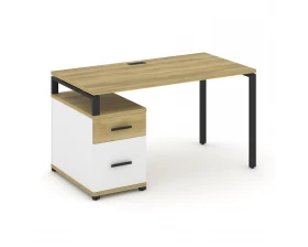 Стол письменный с 1 опорной тумбой CN.SP-307 W 1380/1746x720x750 Concept images