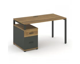 Стол письменный с 1 опорной тумбой CN.SP-307 W 1380/1746x720x750 Concept images