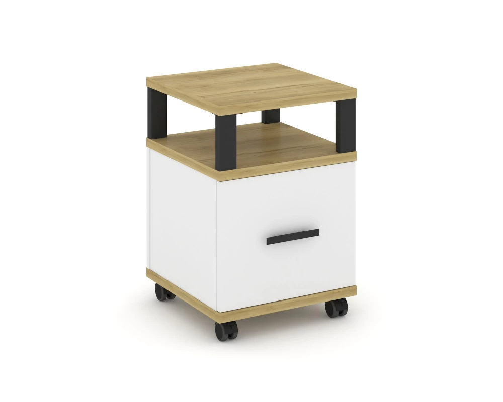 Тумба мобильная 1 распаш. фасад с надставкой CN.TUM-008 B 420x420x615 Concept