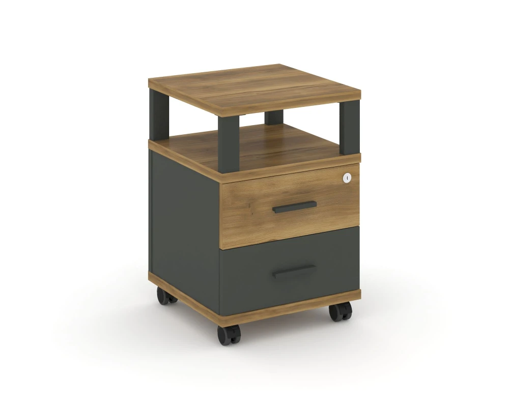 Тумба мобильная 2 ящ. с надставкой CN.TUM-002 A 420x420x615 Концепт / Concept