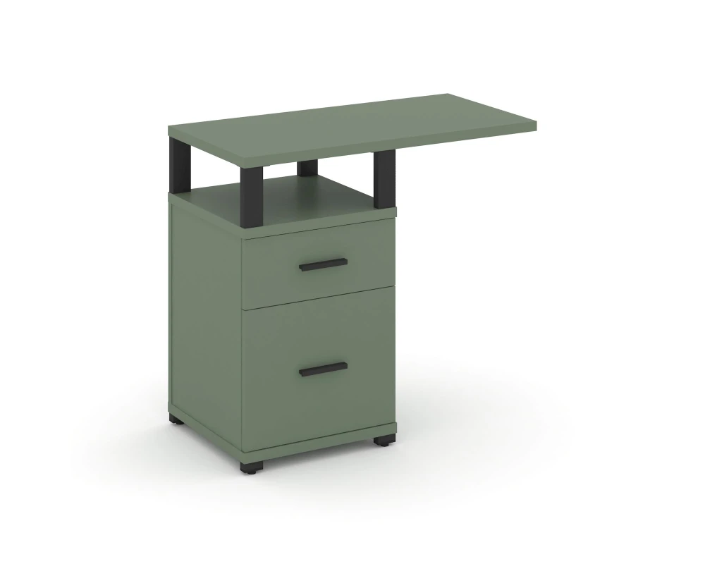 Тумба приставная узкая 1 ящ. 1 распаш. фасад с надставкой широкой CN.TUS-004 B 836x420x750 Концепт / Concept