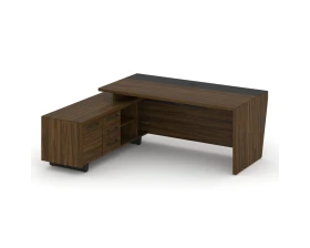 Стол для руководителя с опорной тумбой, левый 200 Корнер / Corner images