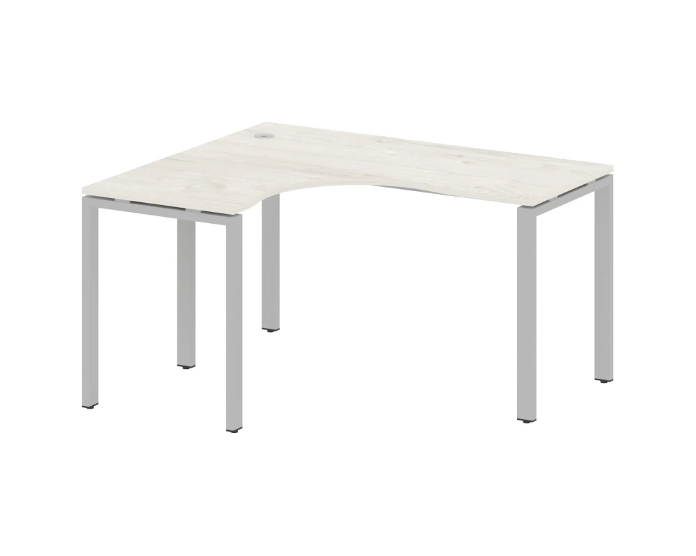 Стол криволинейный левый на П-образном м/к 140x120x75 Метал Систем / Metal System