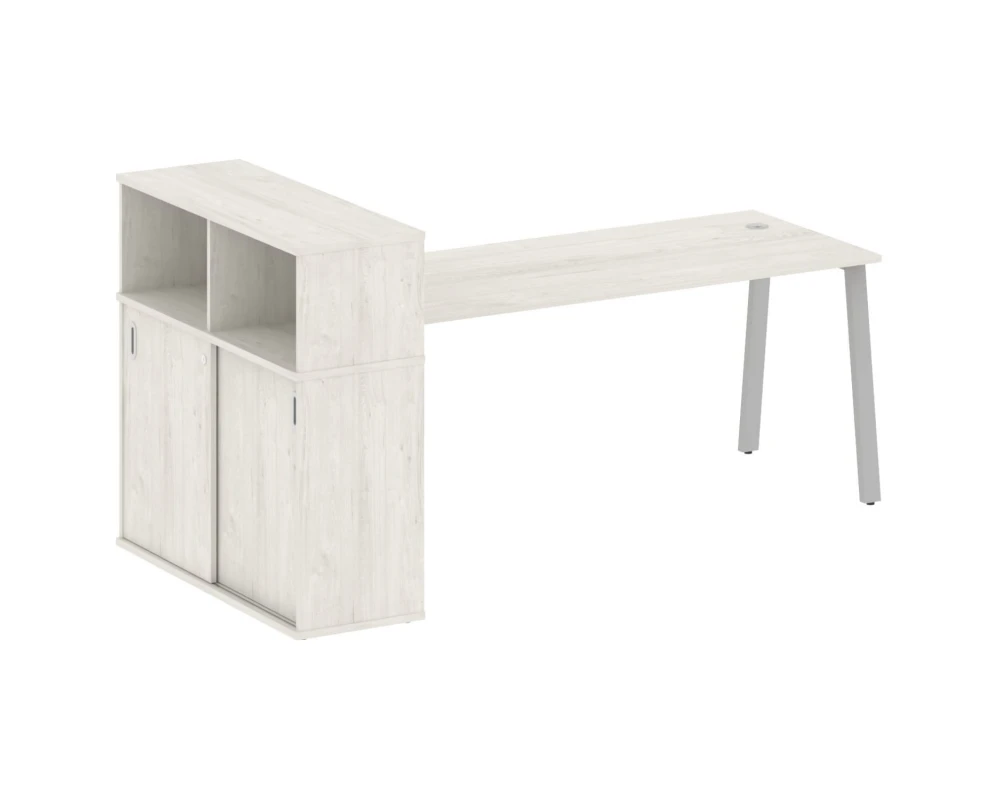 Стол письменный на А-образном м/к с опорным шкафом-купе 221x112x109,8 Метал Систем / Metal System