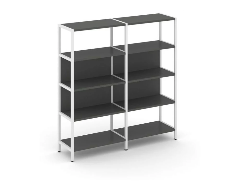 Двухсекционный стеллаж четырехярусный 1590х400х1613 Shelf System