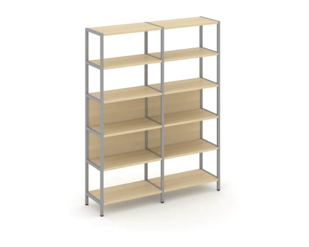 Двухсекционный стеллаж пятиярусный 1590х400х1980 Shelf System