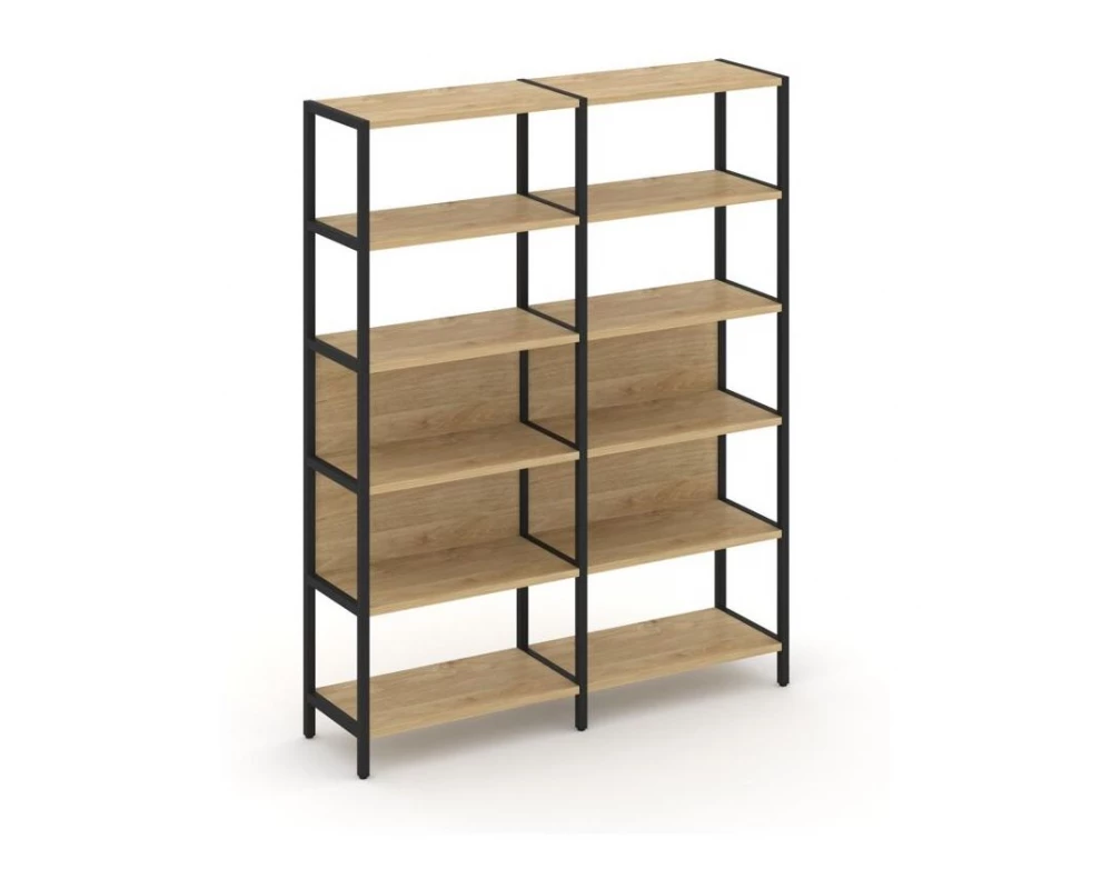 Двухсекционный стеллаж пятиярусный 1590х400х1980 Shelf System