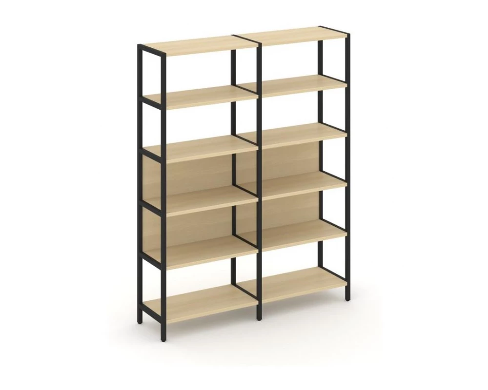 Двухсекционный стеллаж пятиярусный 1590х400х1980 Shelf System