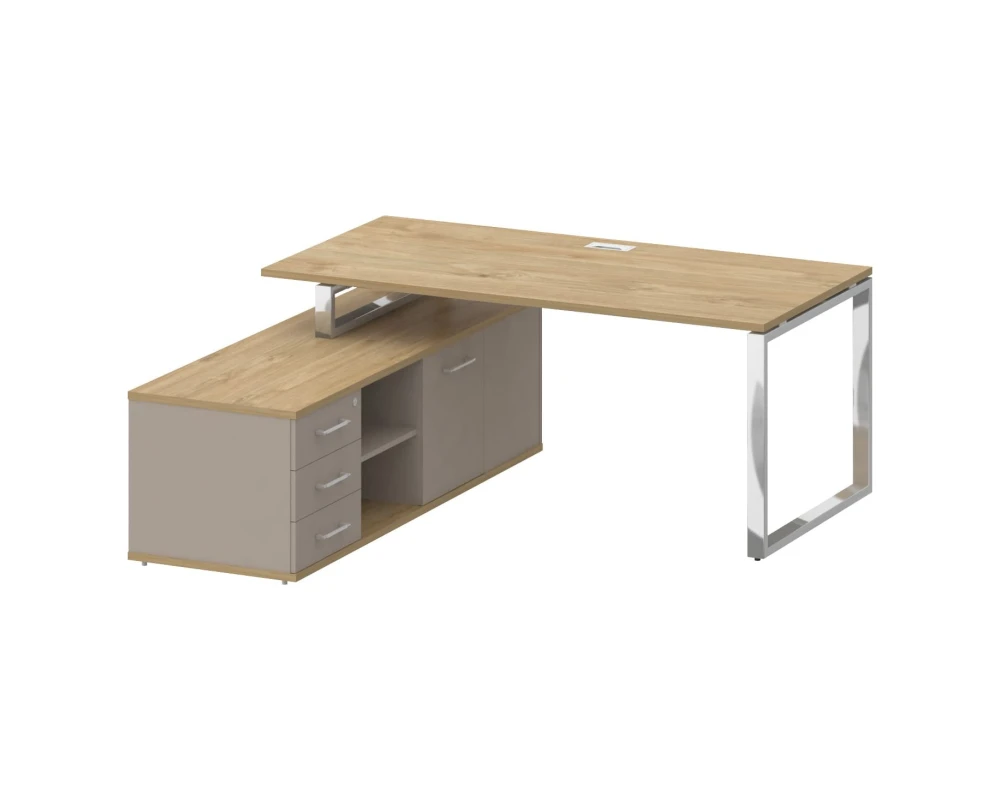 Стол для руководителя с опорной греденцией , левый 180 Шифт / Shift