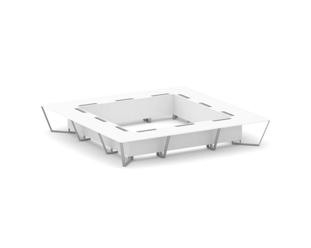 Стол переговорный квадратный ЛДСП/краш. металл 4800x4800x750 Стил Мит / Steel Meet