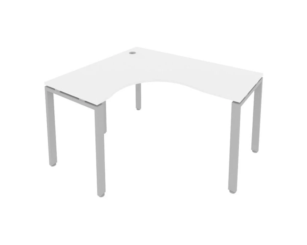 Стол криволинейный левый на П-образном м/к 140x120x75 Метал Систем / Metal System