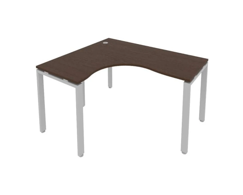 Стол криволинейный левый на П-образном м/к 140x120x75 Метал Систем / Metal System