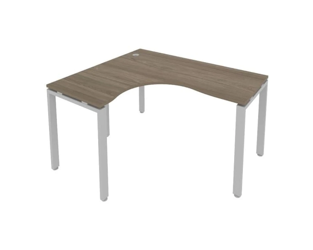 Стол криволинейный левый на П-образном м/к 140x120x75 Метал Систем / Metal System