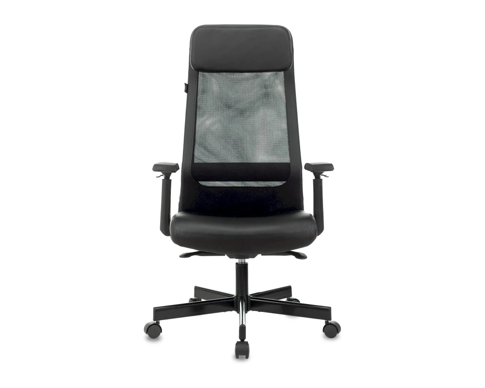 Кресло Бюрократ T-995/BLACK Сетка/Экокожа, Черный