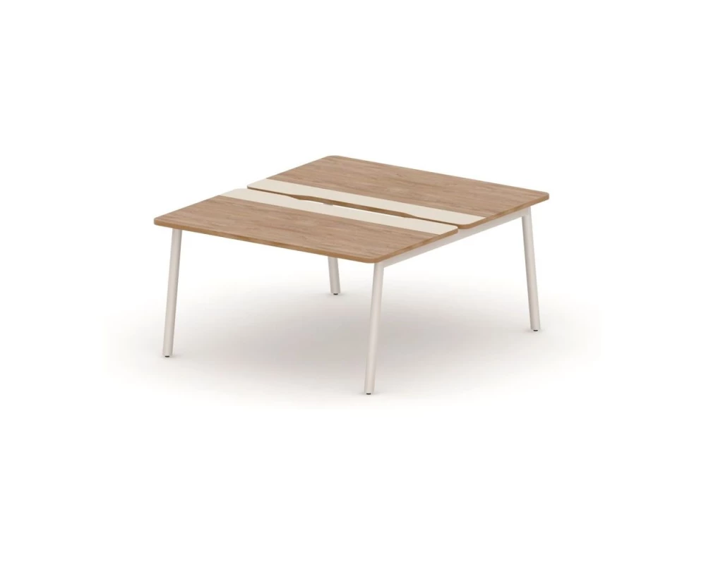 Бенч-система прямая на 2 места с вырезным кабель-каналом 160х143х73,5 Accord