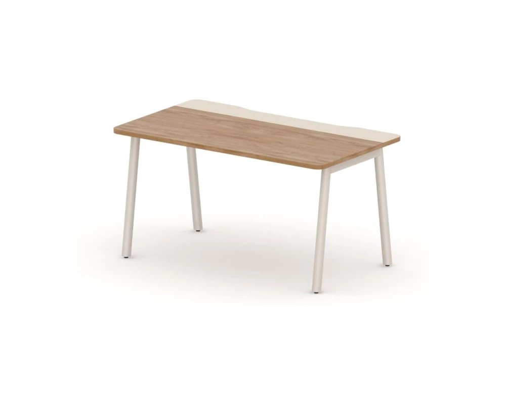 Стол прямой на металлокаркасе с вырезным кабель-каналом 140х80х73,5 Accord