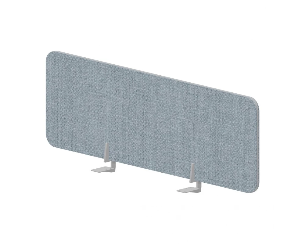 Экран фронтальный настольный 118x39,2 для стола ш.118см Design Бледно-синий/Алюминий