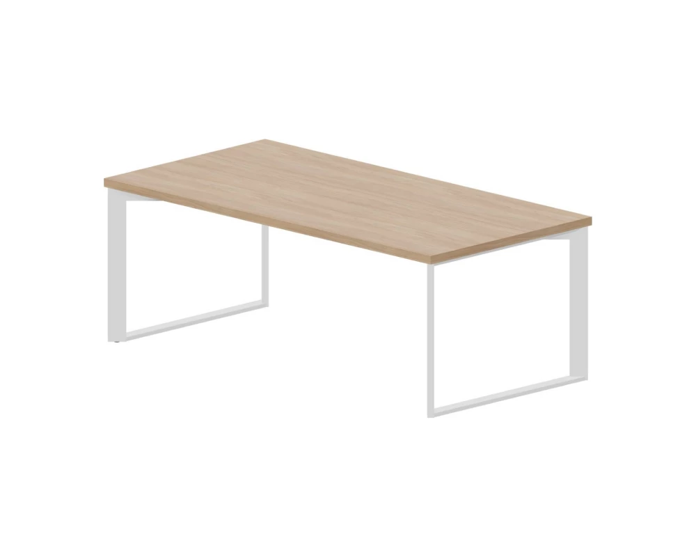 Стол руководителя 200х100х74 Fortum Светлый дуб/Белый