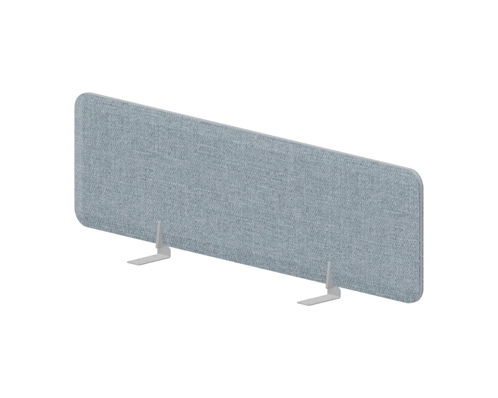 Экран фронтальный (алюм. кант) 138x39,2 для стола bench ш.138 Пинабл Дизайн / Pinable Design Бледно-синий/Алюминий
