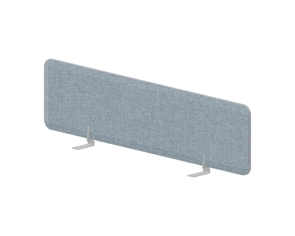 Экран фронтальный (алюм. кант) 158x39,2 для стола bench ш.158 Пинабл Дизайн / Pinable Design Бледно-синий/Алюминий