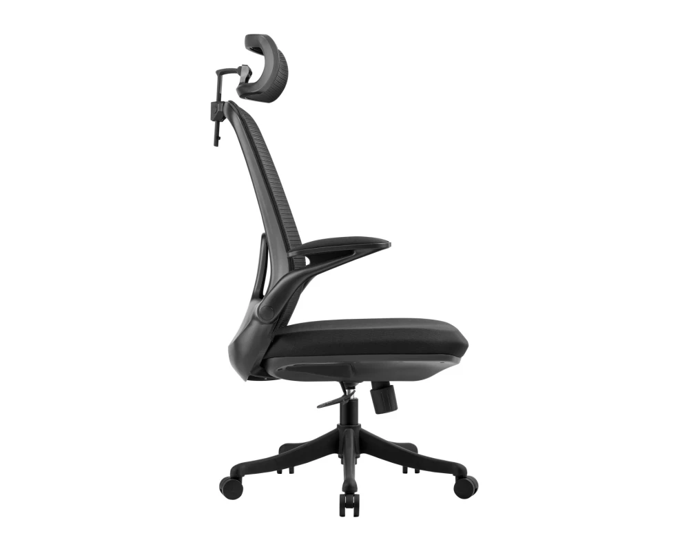 Кресло VIKING-81 MA22 Сетка/Ткань, Черный