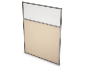 Перегородка напольная комби ЛДСП+Стекло 1600x1300x29 Арго images