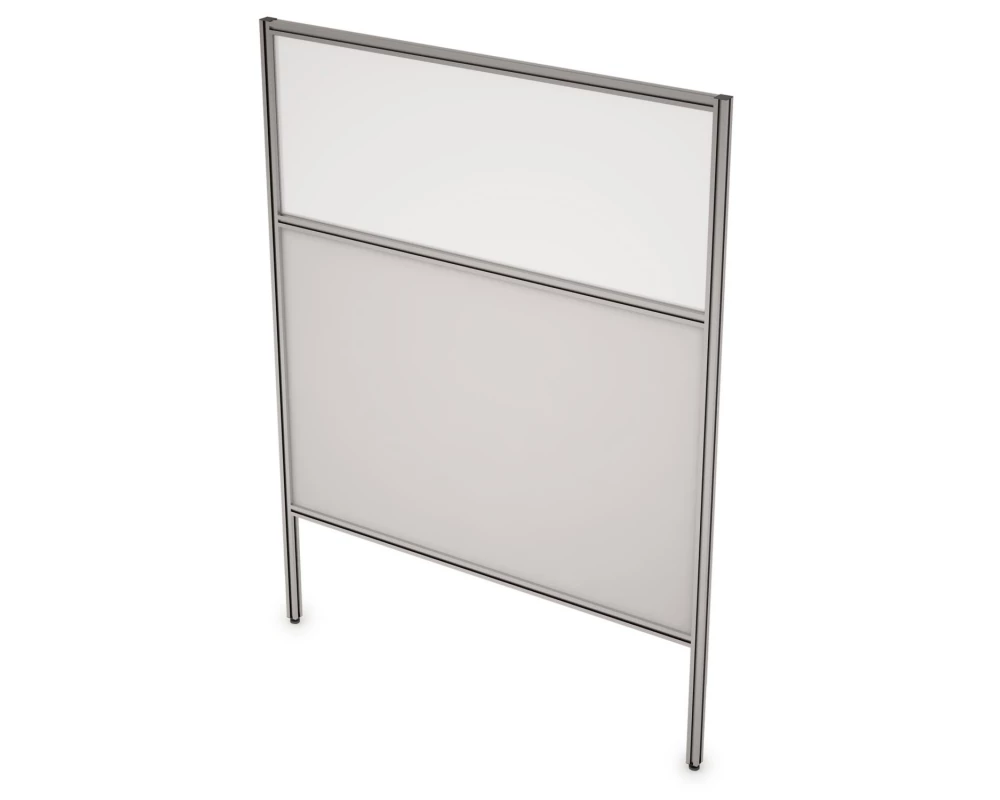 Перегородка напольная комби ЛДСП+Стекло+Просвет 1400x1300x29 Арго