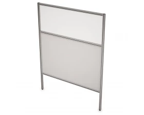 Перегородка напольная комби ЛДСП+Стекло+Просвет 1400x1600x29 Арго images