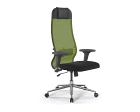 Кресло ErgoLife 11/подл.200/осн.Sit 052 Сетка/Ткань, Зеленый/Черный images