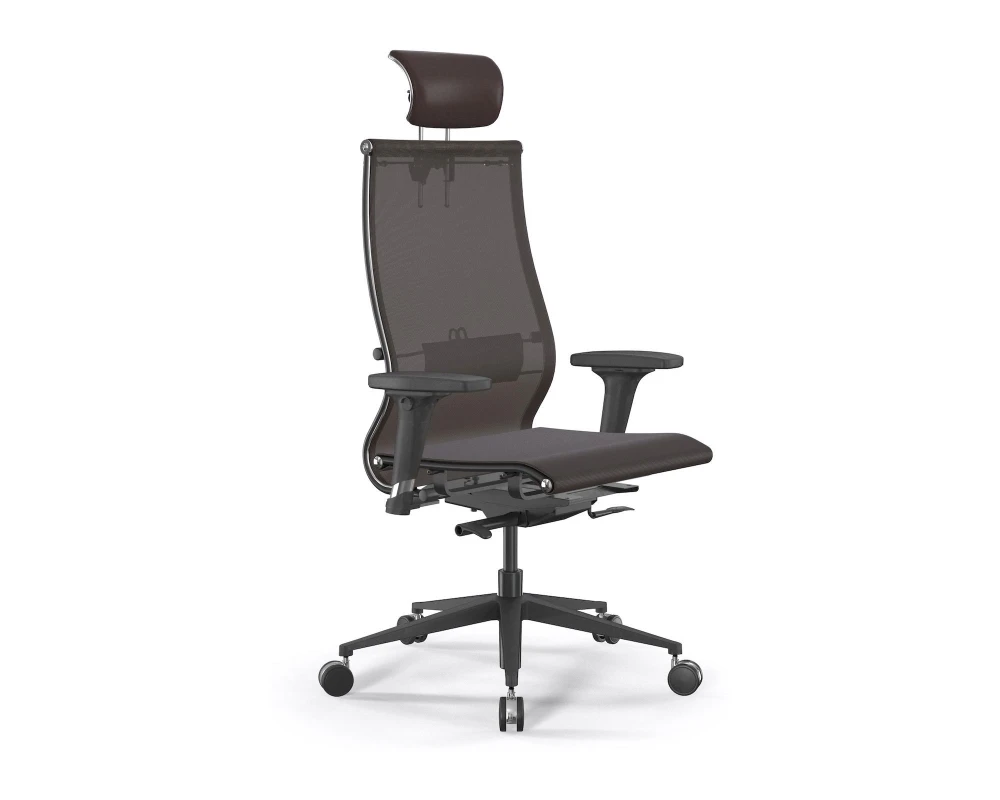 Кресло ErgoLife SynchroSit 10 L2-107D M24.B11.G19.W25 Сетка/Экокожа, Коричневый