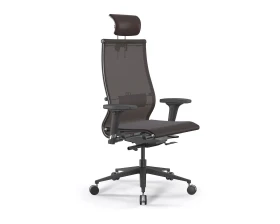 Кресло ErgoLife SynchroSit 10 L2-107D M24.B11.G19.W25 Сетка/Экокожа, Коричневый images
