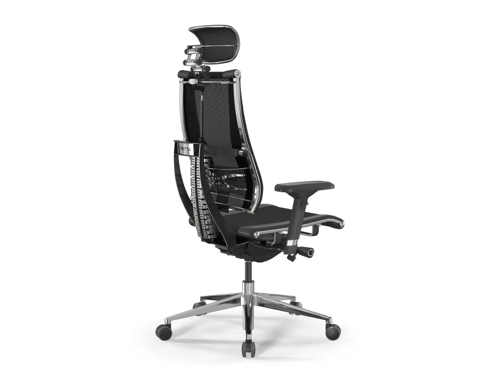 Кресло Y 4DF B2-15D M26.B32.G25.W03 Сетка/Экокожа, Черный