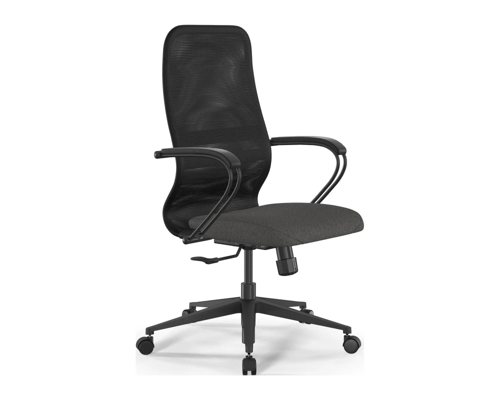 Кресло ErgoLife SynchroSit 8 B2-9K M25.B11.G19.W02 (подл. 2) Сетка/Ткань, Черный/Темно-серый