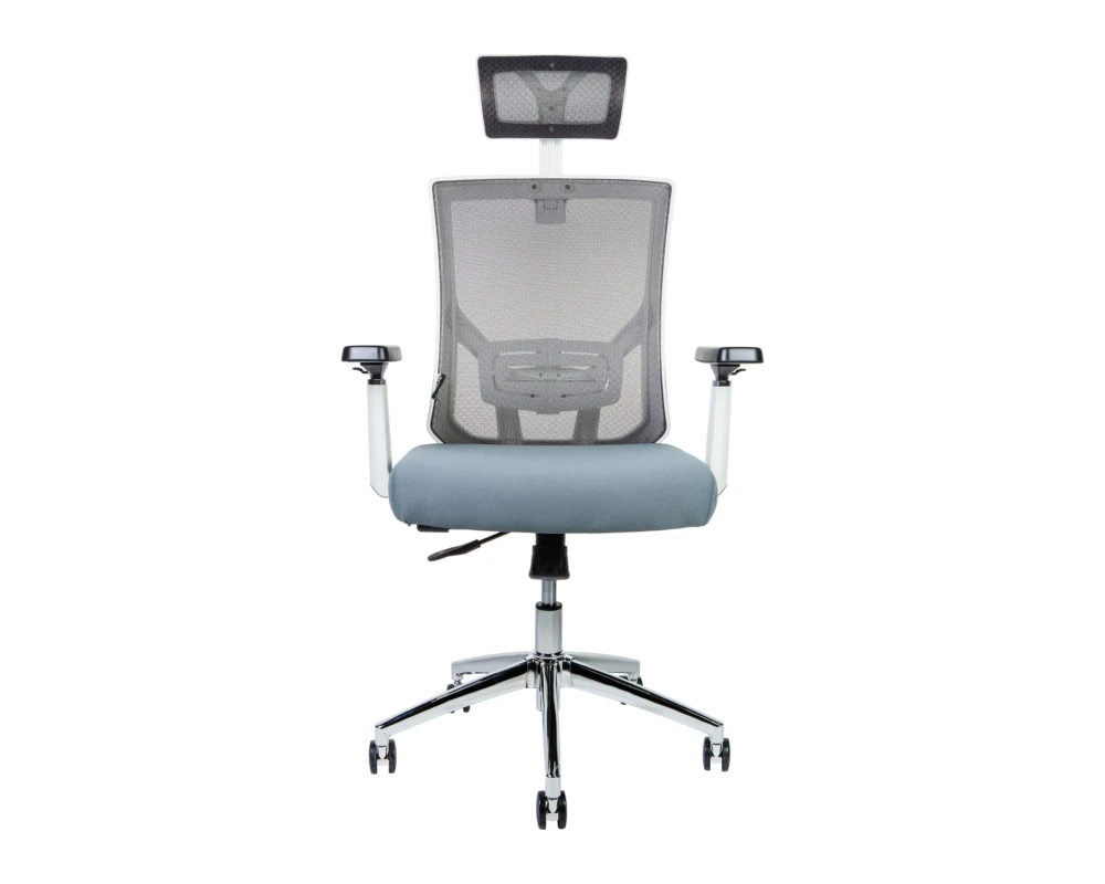 Кресло Norden Гарда SL white Сетка/Ткань, Серый