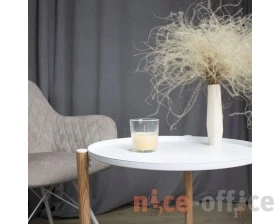 Столик сервировочный SHT-CT62 Белый муар/Светлый орех images