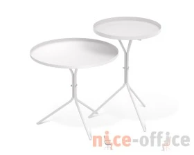Столик кофейный двойной SHT-CT11/CT11-2 Белый муар images