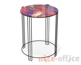 Столик журнальный SHT-CT53 Амарантовый/Черный муар images