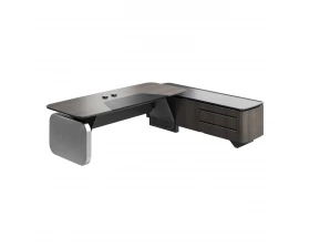 Стол руководителя на опорной сервисной тумбе - правый 2480x2240x750-1150 Atlas (Sun) images